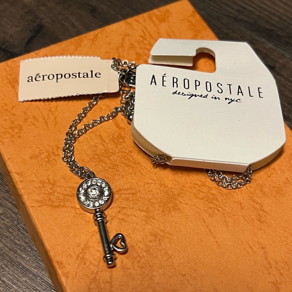 Key Charm Silver Chain Necklace